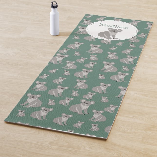 Personalized Cute Koala Pattern Yoga Mat (In Situ)