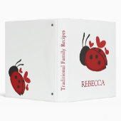 personalized cute ladybug binder (Background)