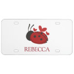Personalized Cute Ladybug License Plate at Zazzle