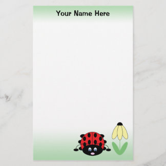 Personalized Cute Ladybug Stationery