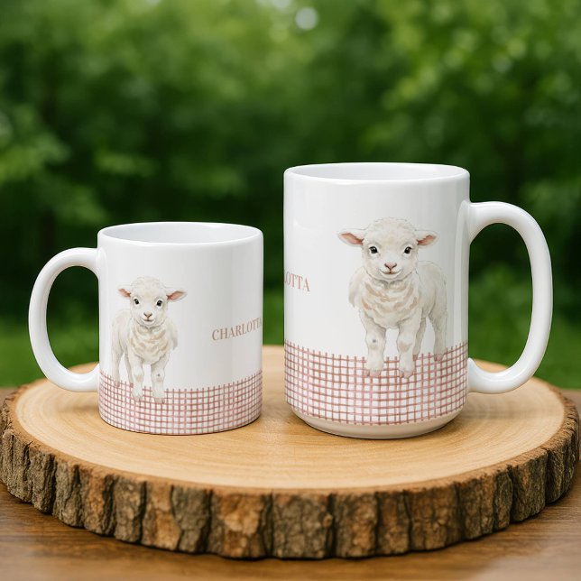 Personalized Cute Lamb Baby Sheep Name Mug (Creator Uploaded)