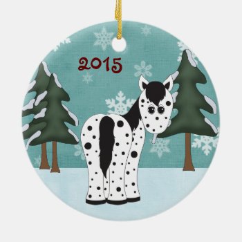 Personalized Cute Leopard Appaloosa ~ Appy Horse Ceramic Ornament by TheCutieCollection at Zazzle