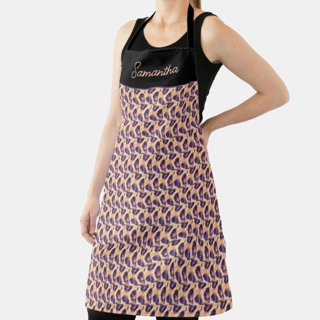Personalized, Cute Leopard Pattern Tumbler Apron (Insitu)