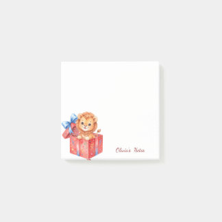Personalized Cute Lion Gift Box Sticky Notes