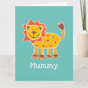 Personalized Cute Lion Mother's Day Card