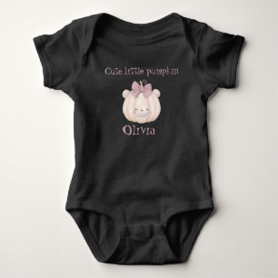 Personalized Cute little pumpkin  Baby Bodysuit