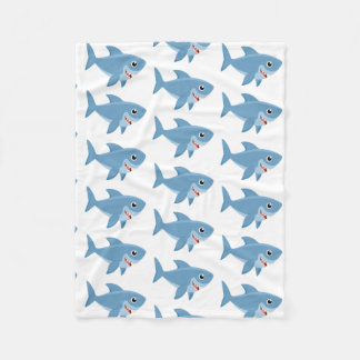 Personalized Cute Little Shark Fleece Blanket
