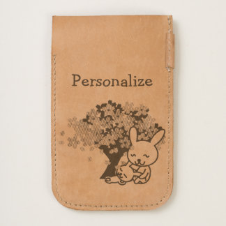 Personalized Cute Mama & Baby Bunny Phone Pouch