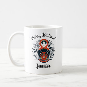 Personalized Cute Matryoshka Nesting Doll Coffee Mug