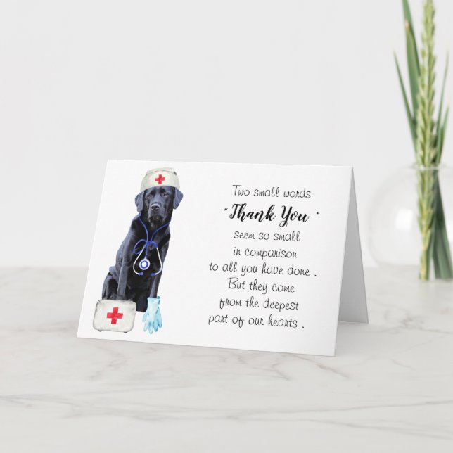 Personalized Cute Medical Doctor Nurse Thank You C (Front)