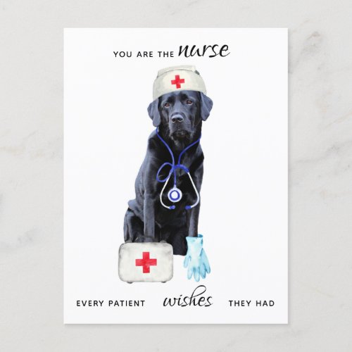 Personalized Cute Medical Nursing Dog Nurse Week Holiday Postcard