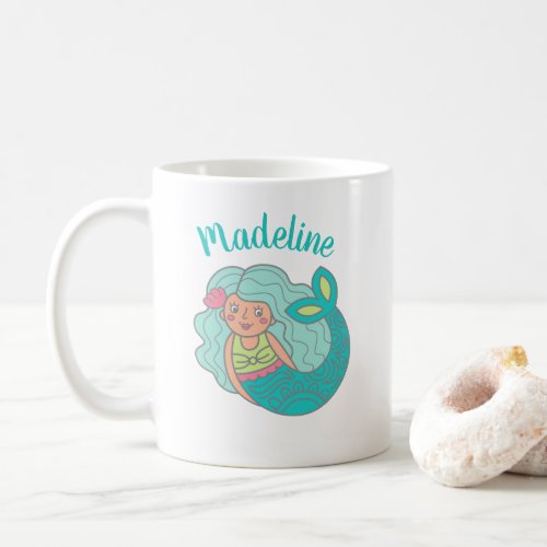 Personalized Cute Mermaid Mug