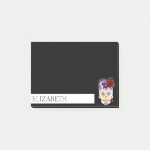 Personalized Cute Mexican Sugar Skull Halloween Po Post-it Notes