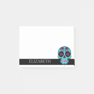 Personalized Cute Mexican Sugar Skull Halloween Post-it Notes