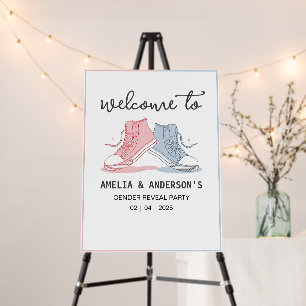 Personalized Cute Minimalist Sneaker Ball Reveal Foam Board