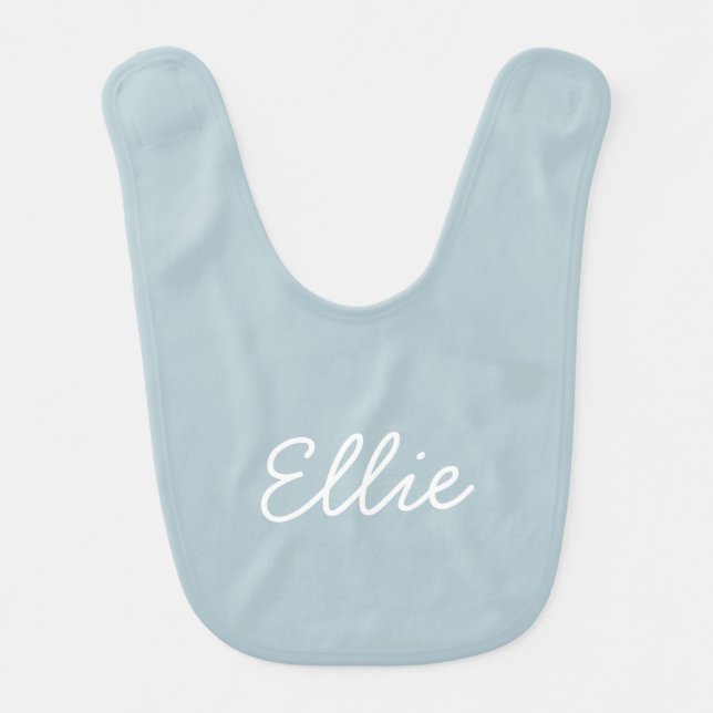Personalized Cute Modern Baby Bib (Front)