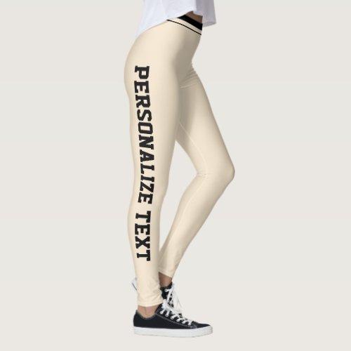 Personalized Cute Modern Champagne Gold Athleisure Leggings