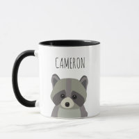 Personalized Cute Modern raccoon illustration