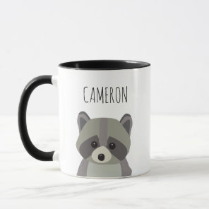 Personalized Cute Modern raccoon illustration Mug