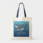Personalized Cute Mom Baby Whale, Add Kids Name Tote Bag at Zazzle
