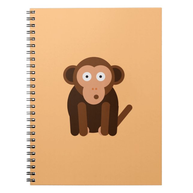 Personalized cute monkey notebook (Front)