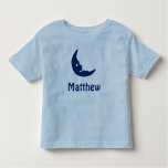 Personalized Cute Moon Toddler T-shirt at Zazzle
