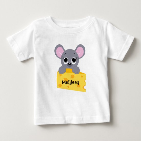 Personalized Cute Mouse with Cheese Shirt