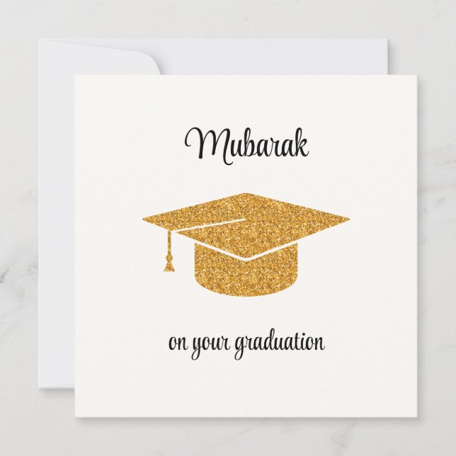 Personalized Cute Mubarak Congratulations Card (Front)