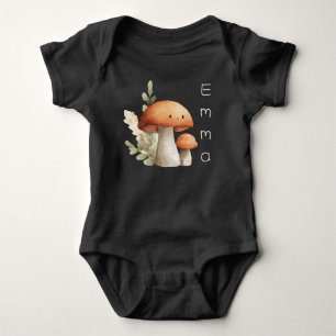 Personalized Cute Mushroom Baby Bodysuit
