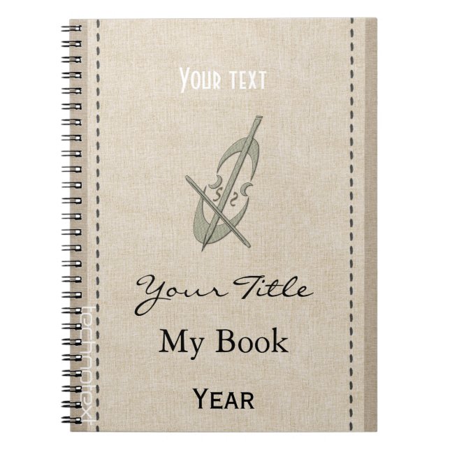 Personalized Cute Music Cello Notebook (Front)
