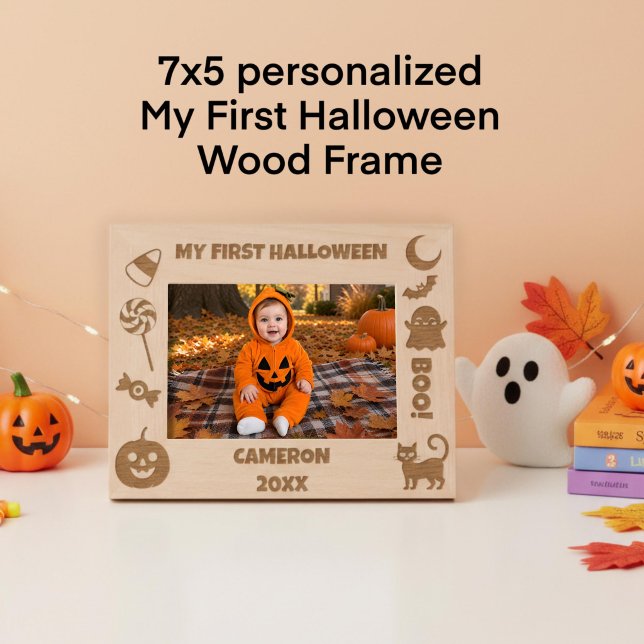 Personalized Cute My First Halloween  Engraved Frames (Creator Uploaded)