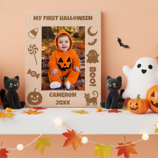 Personalized Cute My First Halloween  Engraved Frames (Creator Uploaded)