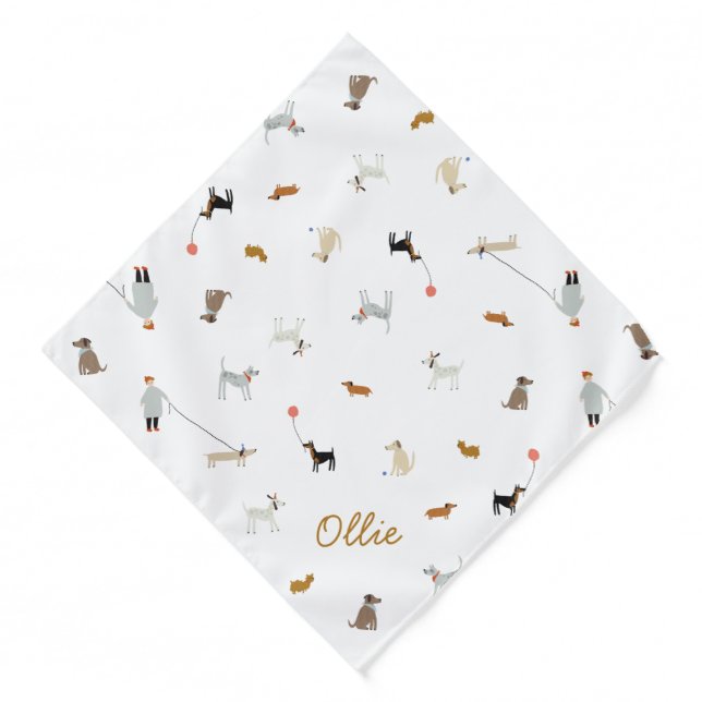 Personalized Cute Neutral Dog Bandana (Front)