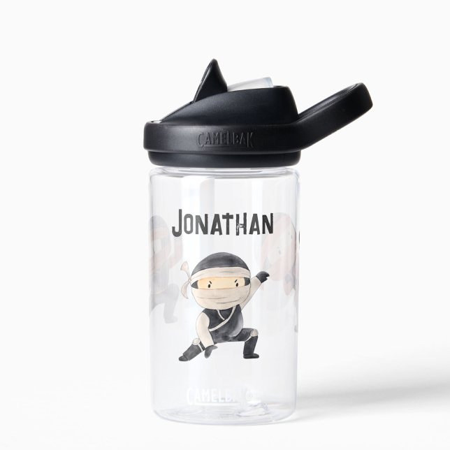 Personalized Cute Ninja Kids | Custom Name  Water Bottle (Creator Uploaded)