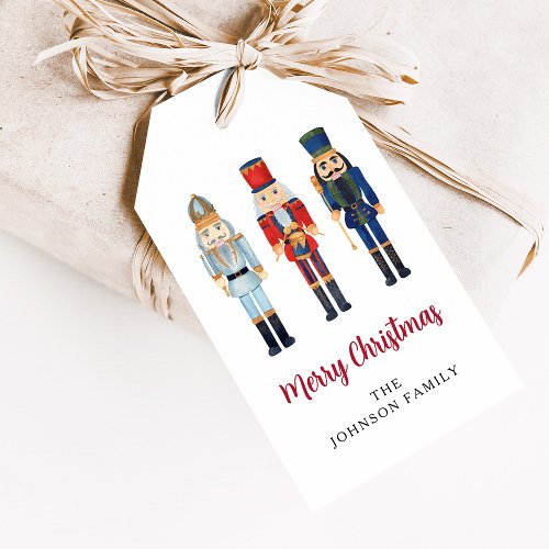 Personalized Cute Nutcracker Merry Christmas Gift Tags