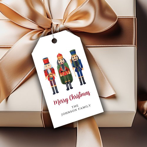 Personalized Cute Nutcracker Merry Christmas Gift Tags