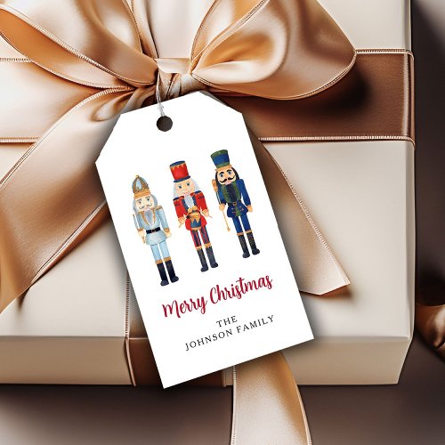 Personalized Cute Nutcracker Merry Christmas Gift Tags