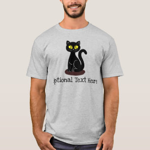 Personalized Cute or Funny Black Cat T-Shirt