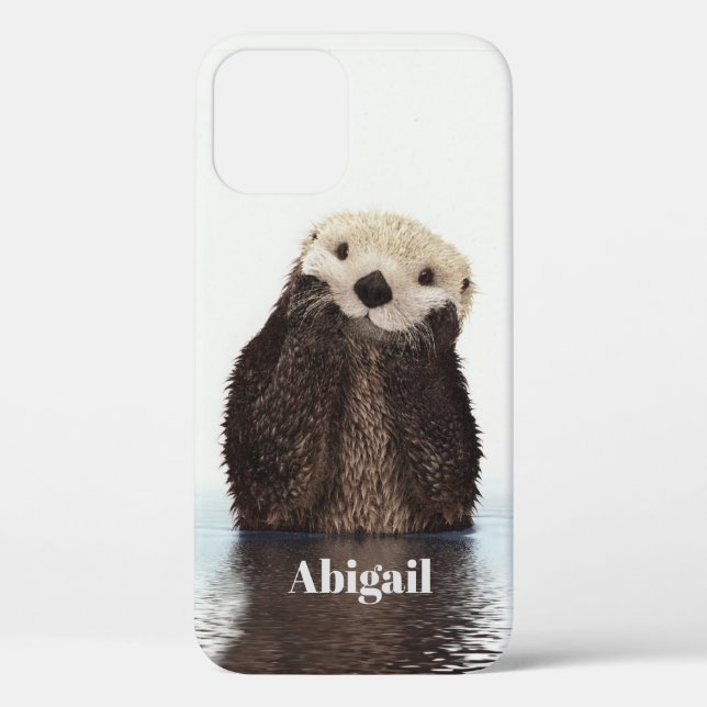 Personalized Cute Otter Drawing Case-Mate iPhone Case (Back)