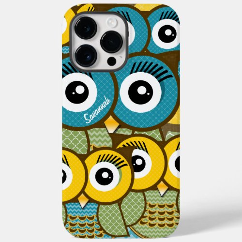 Personalized Cute Owl Art Case_Mate iPhone 14 Pro Max Case