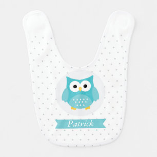 Personalized Cute Owl Baby Bib