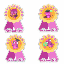 Personalized Cute Owl Teacher Reward Stickers