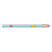 Personalized Cute Owl Yellow Pink Illustration Pencil (Rotated 270)