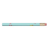 Personalized Cute Owl Yellow Pink Illustration Pencil (Back)