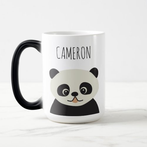 Personalized Cute panda cartoon black and white Magic Mug