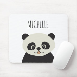 Personalized Cute Panda Illustration Mouse Pad