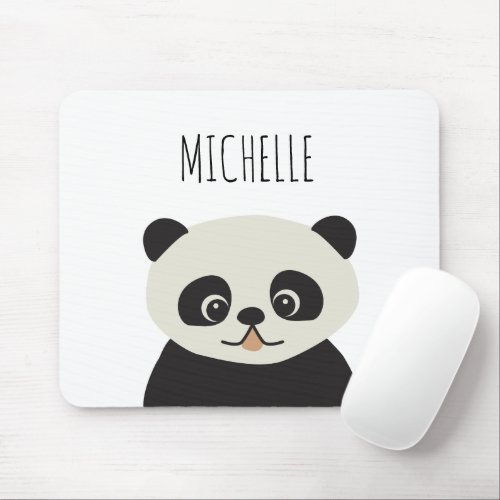 Personalized Cute Panda Illustration Mouse Pad