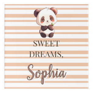 Personalized Cute Panda Sweet Dreams Acrylic Print