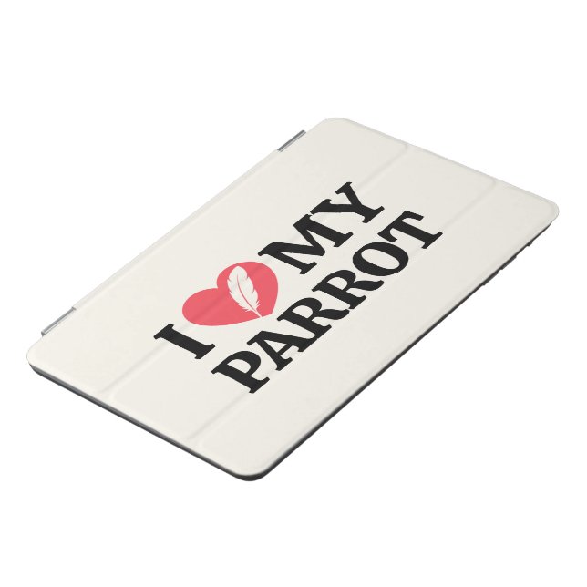 Personalized Cute Parrot Lover Quote Soft Cream iPad Mini Cover (Side)