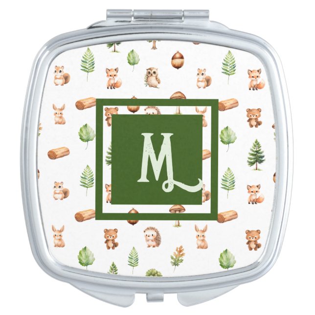 Personalized Cute Pattern Compact Mirror (Front)